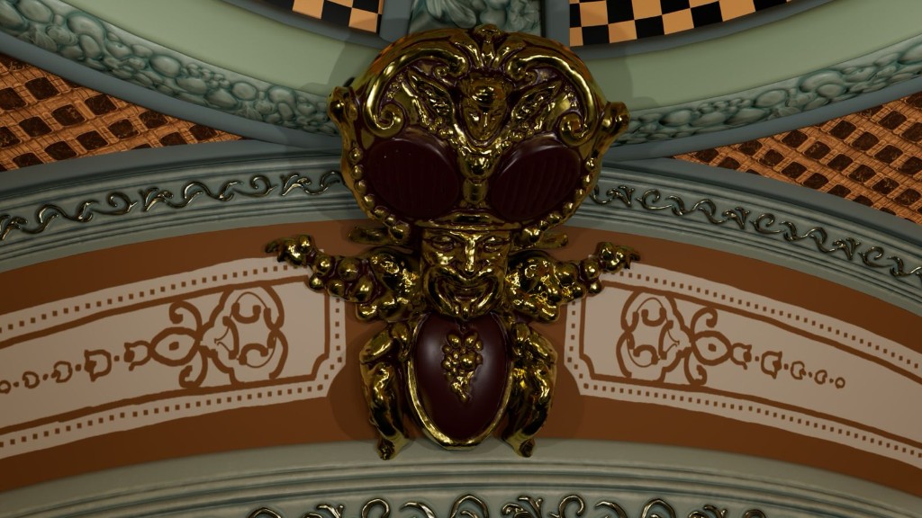 Imagined restoration of the central dome ornament